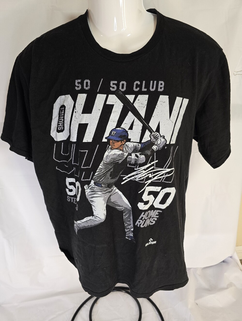 Shohei Ohtani 50/50 Club Black T-Shirt Dodgers Baseball Men's L